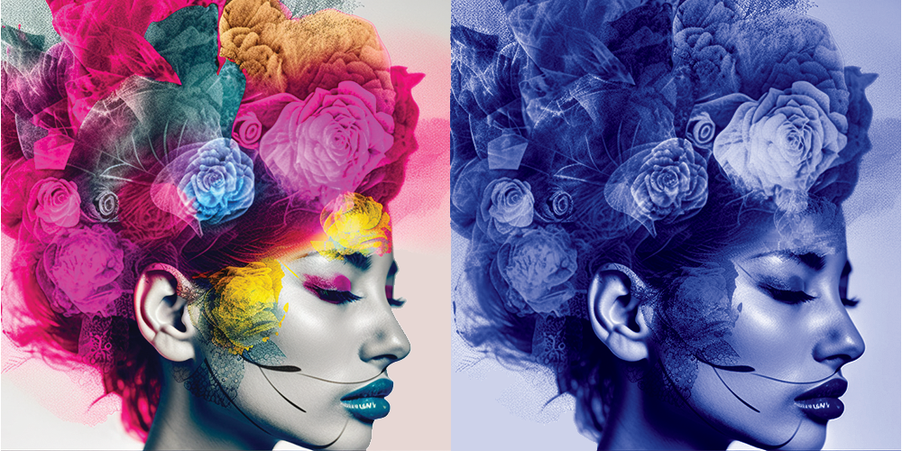 Colour Face vs Monochrome Face