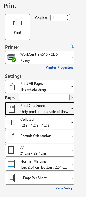 Duplex Paper setting 01